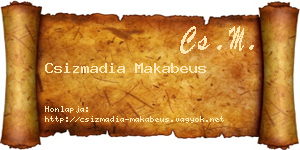 Csizmadia Makabeus névjegykártya